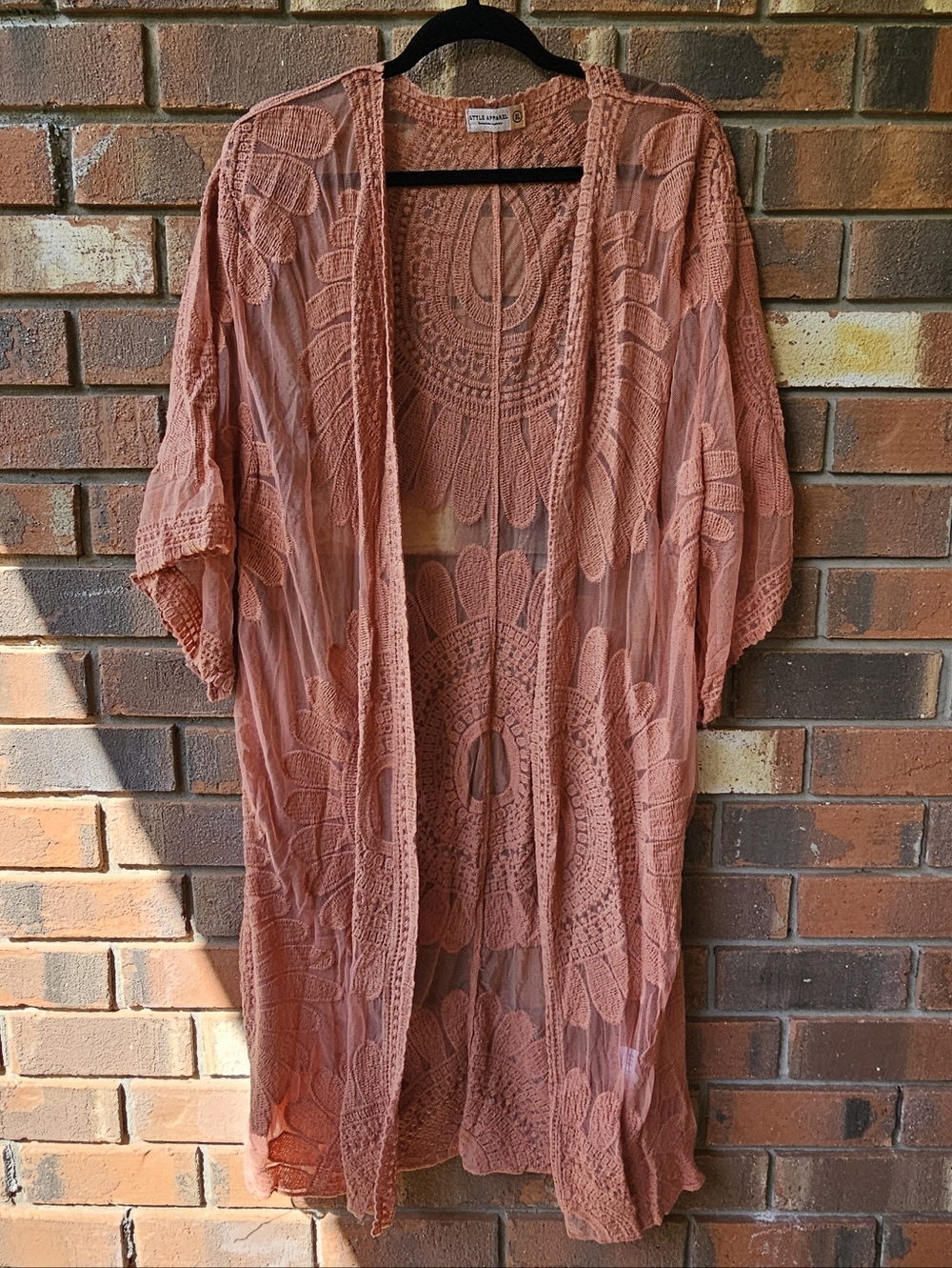 Lace Crochet Open Kimono